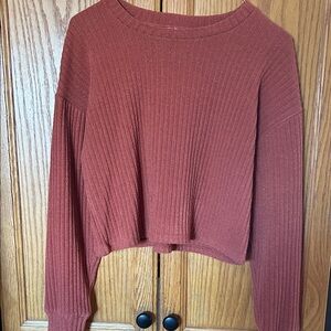 Wilfred Terracotta Ribbed Sweater